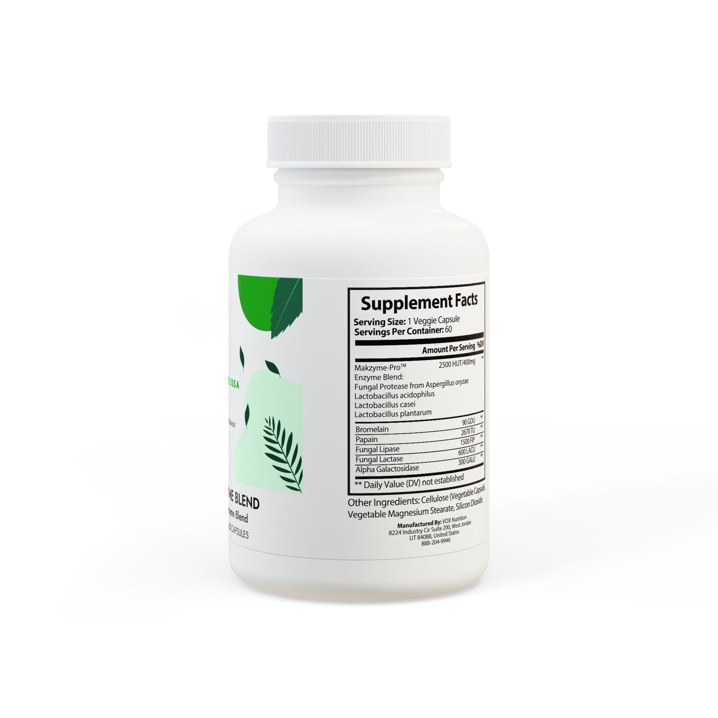 Digestive Enzyme Blend Supplement (60 Capsules)
