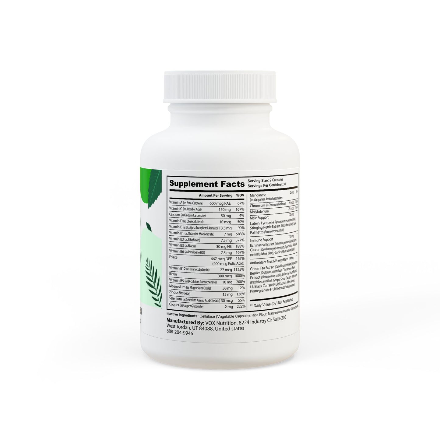 Multivitamin for Men Supplement (60 Capsules)