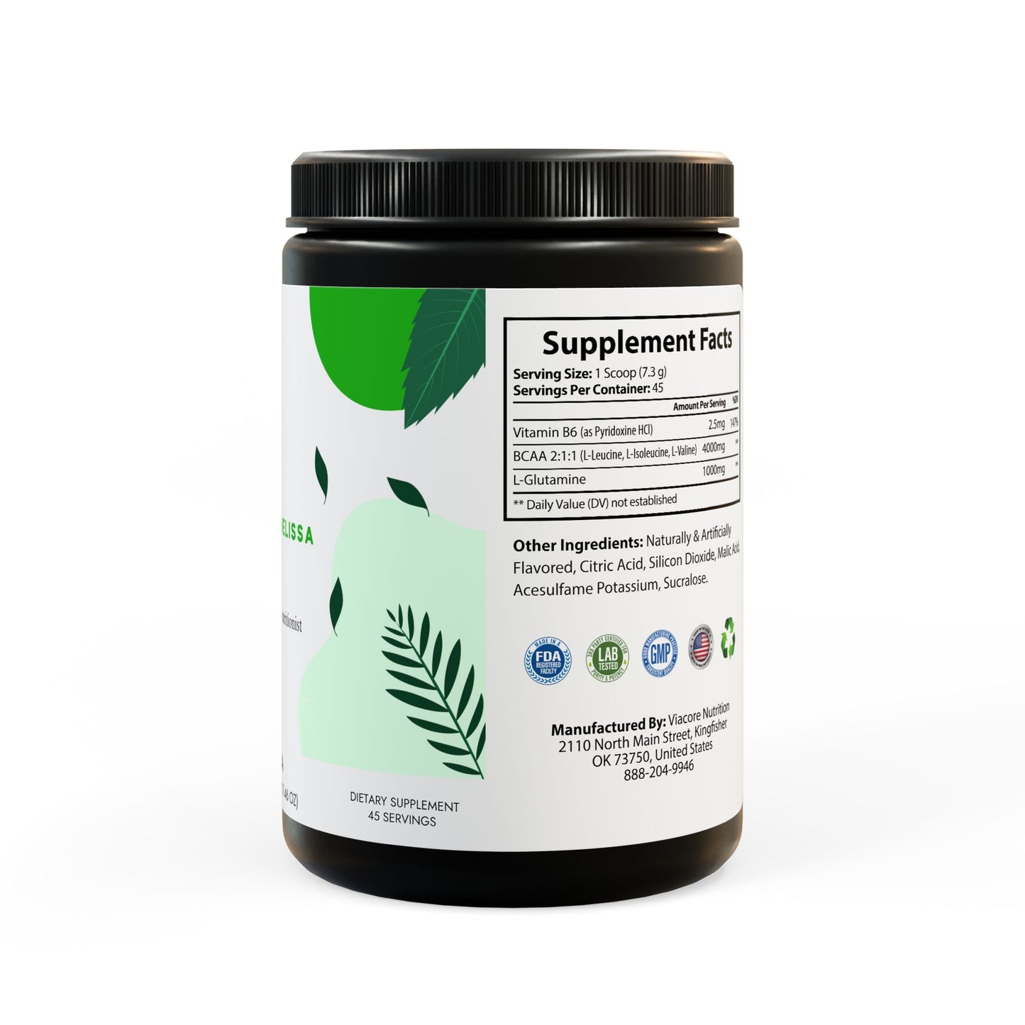 BCAA Supplement, Watermelon (325g, 11.46oz, 50 servings)