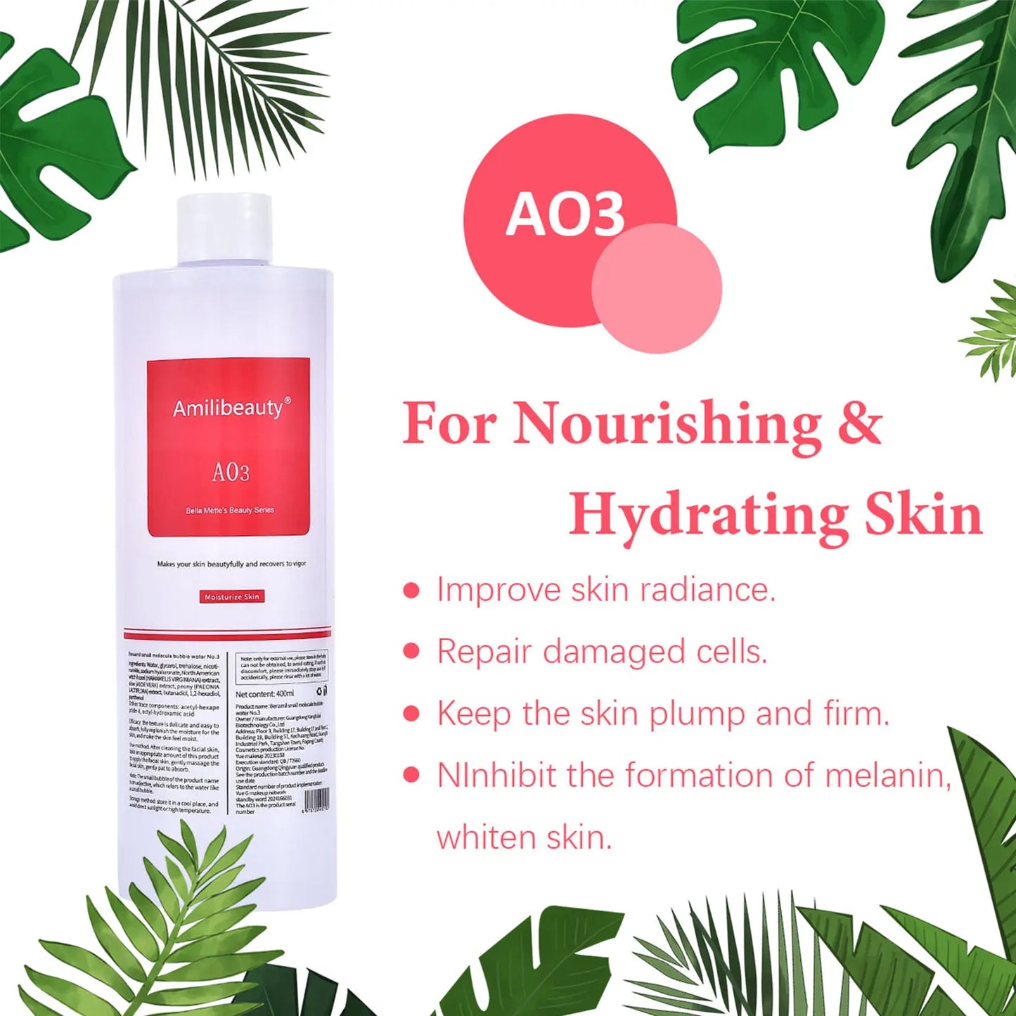3pcs/Lot 1200ML Hydra Liquid Face Serum Facial Aqua Peel Solution
