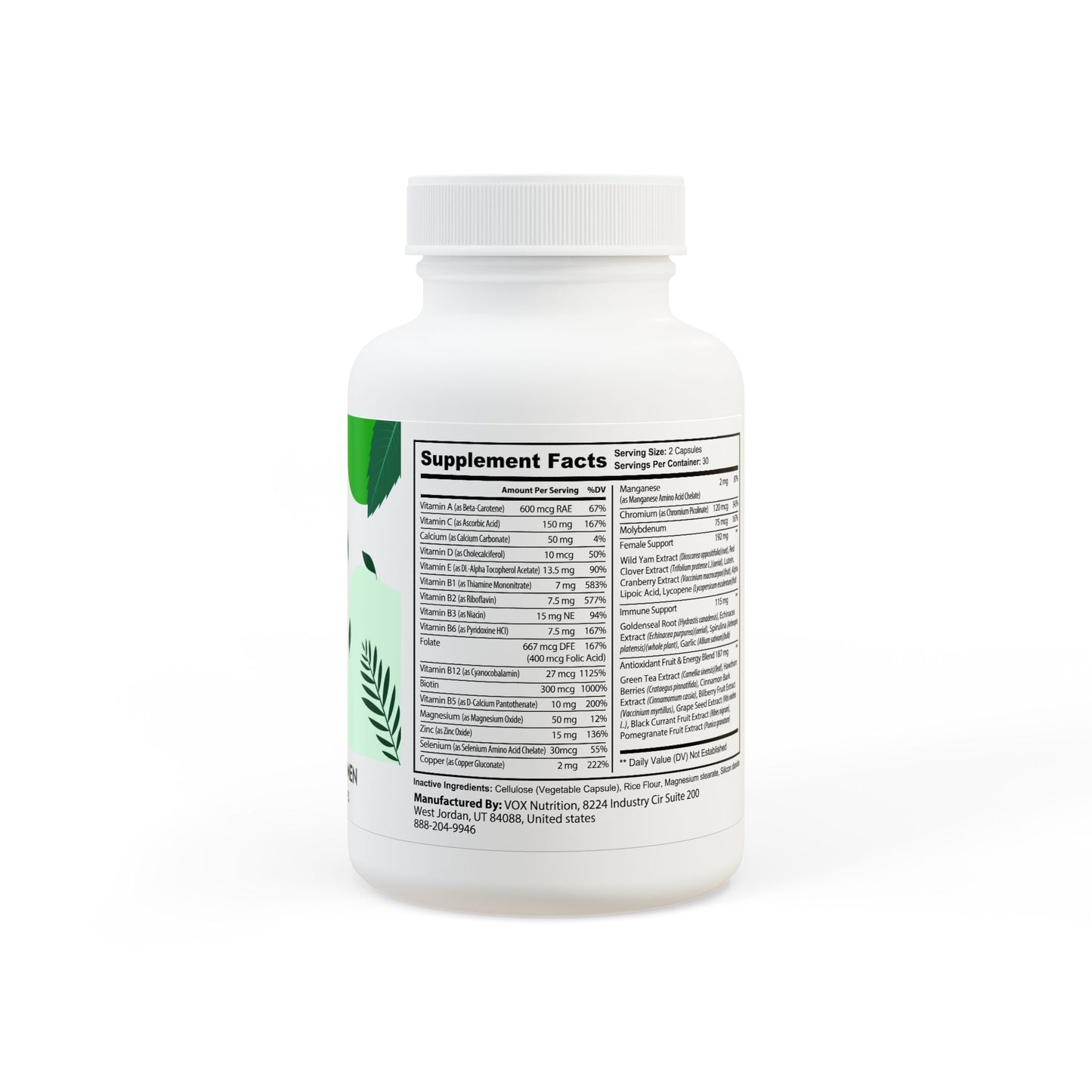 Multivitamin for Women Supplement (60 Capsules)